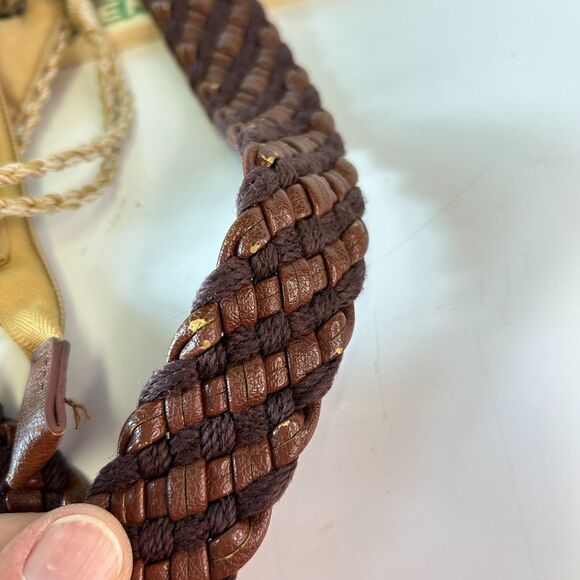 The Sak Indio Beige Sand Stripe Crochet Slouchy Hobo Braided Strap Shoulder Bag - Picture 12 of 15